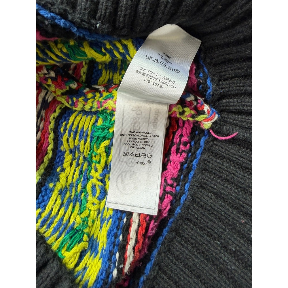 Lauren Ralph Lauren Neon Fair Isle Crewneck Sweater - Picture 7 of 8